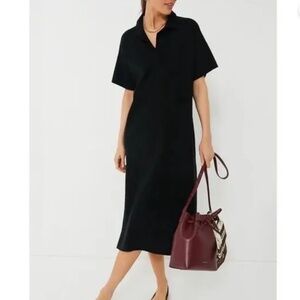 TUCKERNUCK Black Channing Polo Midi Dress NWT SIZE LARGE